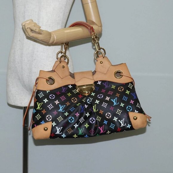 LOUIS VUITTON Monogram Multicolor Ursula Tote Bag Black M40124 LV Auth yk18891V - Picture 3 of 16